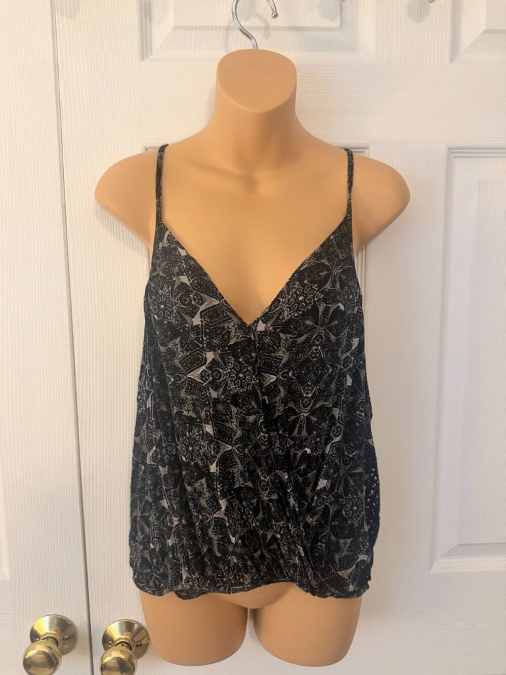 Free People Womens Faux Wrap Tank Top with Lace Sides M